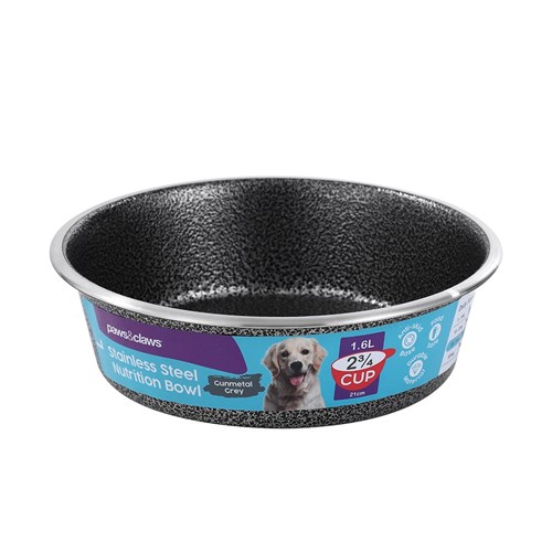 S/STEEL PET BOWL SPECKLED