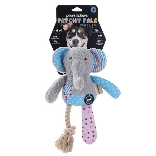 PATCHY PALS PLUSH ELEPHANT