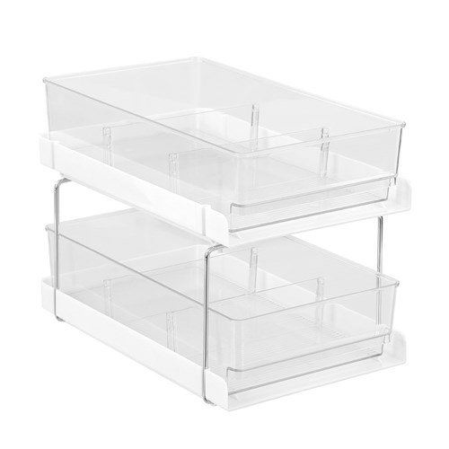 CRYSTAL 2 TIER DRAWER TRAYS