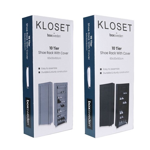 KLOSET 10 TIER SHOE RACK