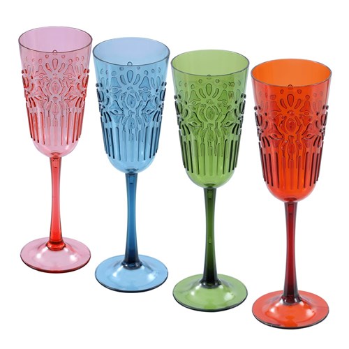 FLORAL DECO CHAMPAGNE GOBLET