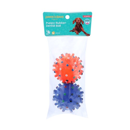 PUPPY TPR DENTAL BALL 2PK