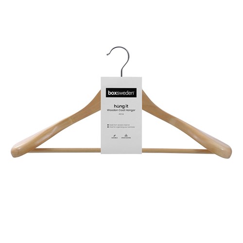 HANGIT WOODEN COAT HANGER 45CM