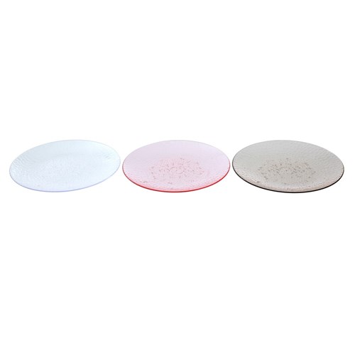 PEBBLE DECO PLATE 25CM 3 ASSTD