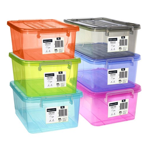 STORAGE BOX 5L 6 ASSTD