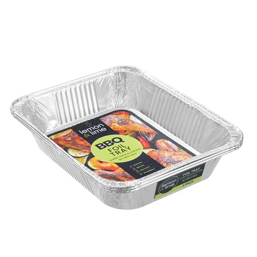 FOIL TRAY RECT 3PK PDQ