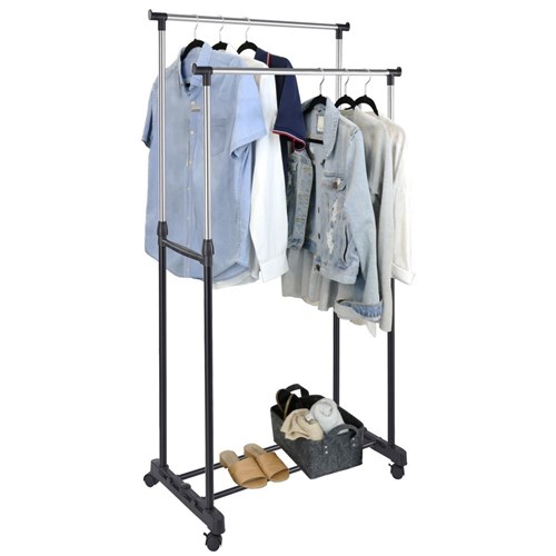 CLOTHES DOUBLE GARMENT RACK