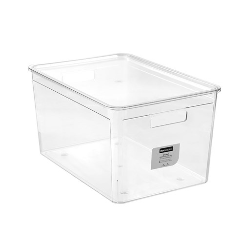 CRYSTAL STORAGE BOX LIDDED 35L