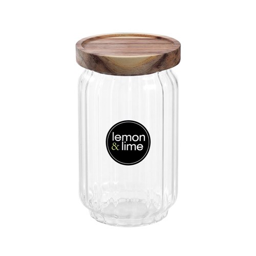 WOODEND ACACIA RIBBED GLASS