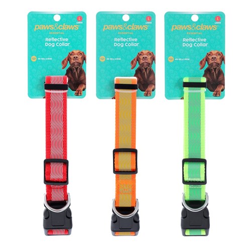 REFLECTIVE DOG COLLAR LGE