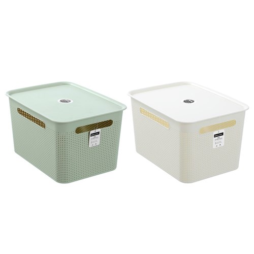 KOI LIDDED STORAGE BASKET
