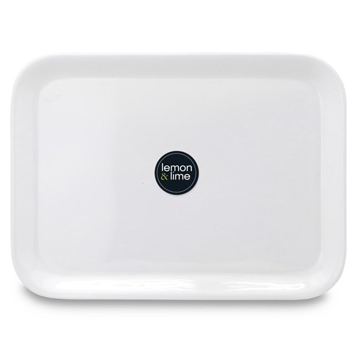 MELAMINE SERVING TRAY WHITE