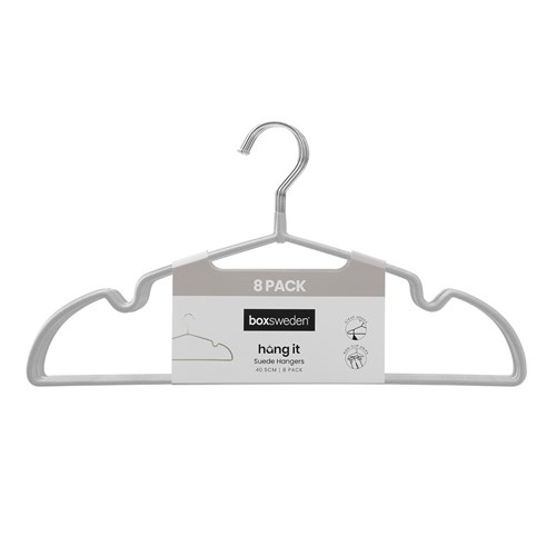 HANGIT SUEDE HANGERS 8PK