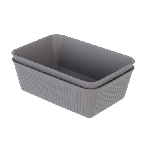 RIBBED STORAGE TRAY 2PK