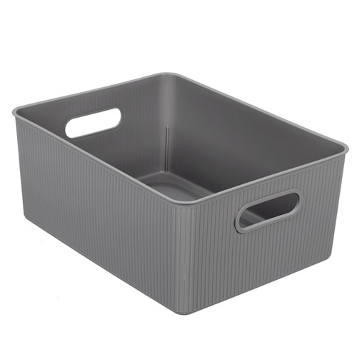 RIBBED STORAGE BASKET 16L