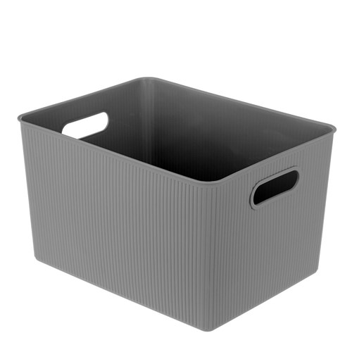 RIBBED STORAGE BASKET
