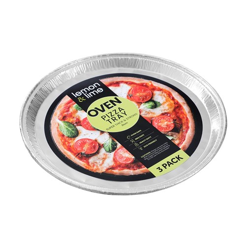 FOIL PIZZA TRAY 3PK 31CM