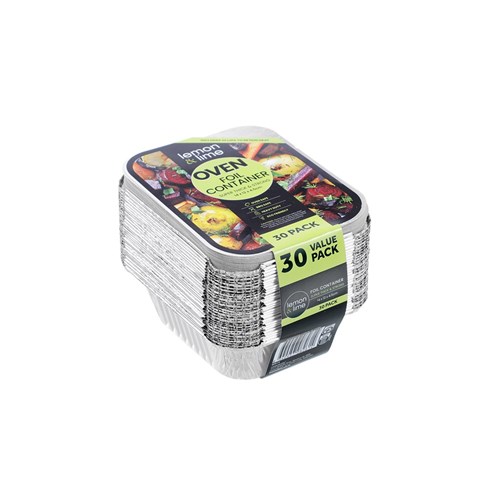 FOIL CONTAINER W/ LID 30PK