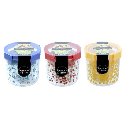 FOOD CONTAINER 3 SET PRINTED