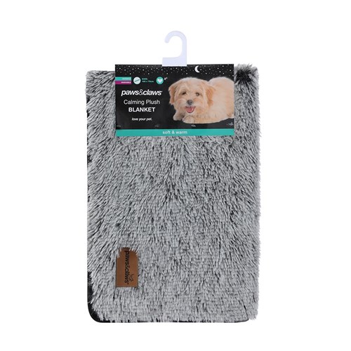 CALMING PLUSH BLANKET SILVER