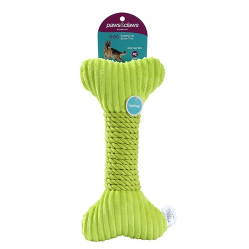 ROPED-UP PLUSH BONE GREEN