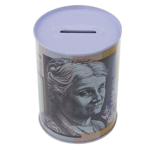 MONEY TIN SMALL 8.5X11.5CM