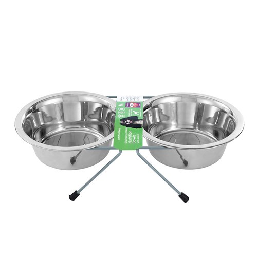 DOUBLE PET BOWL S/STEEL W/