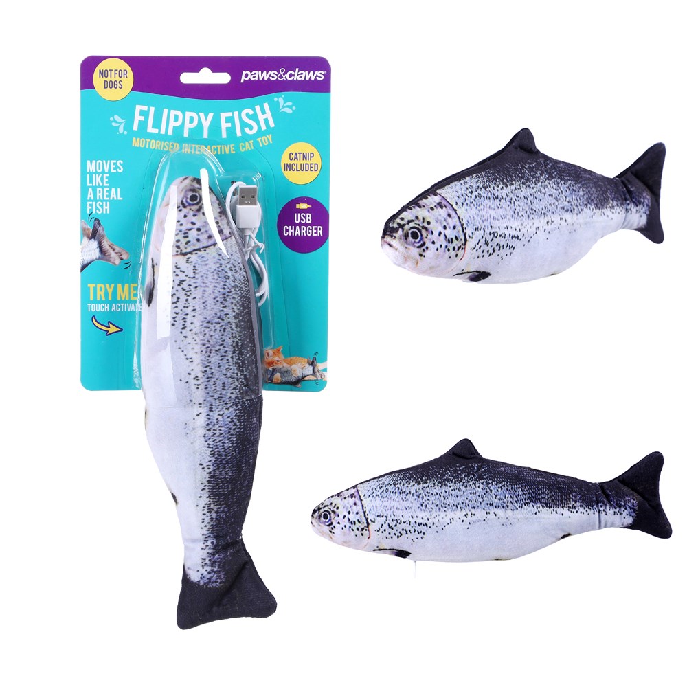 rubber fish cat toy