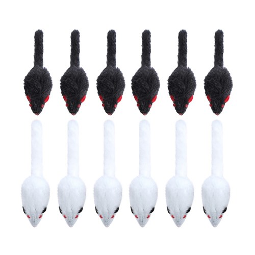 PLUSH MICE 12PK CAT TOY