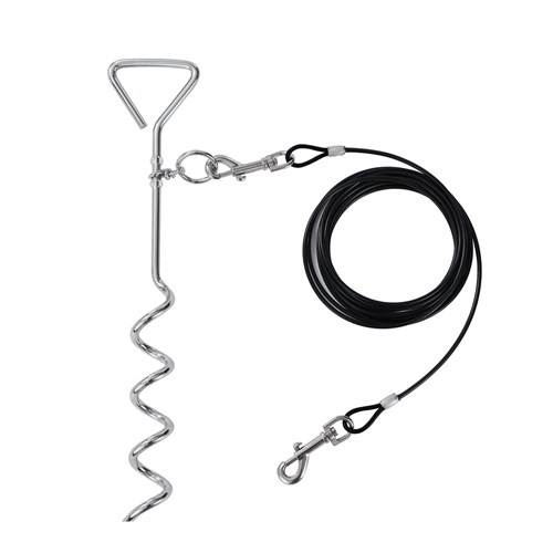TIE OUT CABLE WITH STAKE COMBO