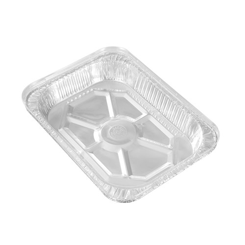 FOIL TRAY LGE W/ PLASTIC LID