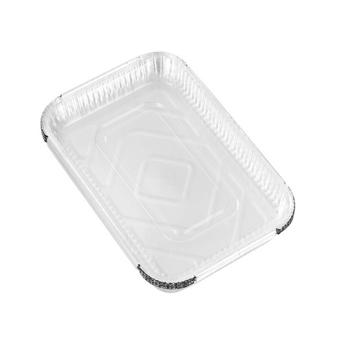 FOIL TRAY W/ PLASTIC LID 6PK