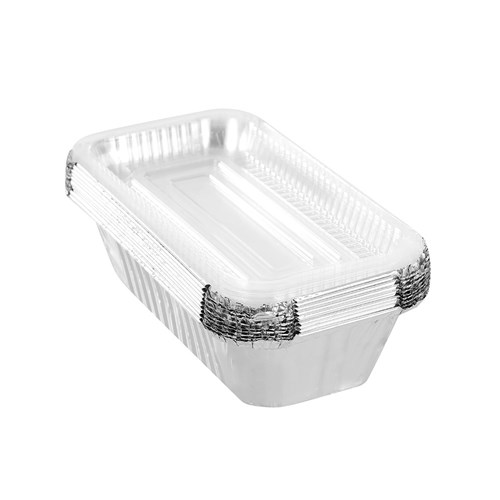 FOIL TRAY W/ PLASTIC LID 10PK