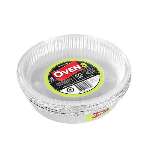 FOIL TRAY ROUND W/ PLASTIC LID