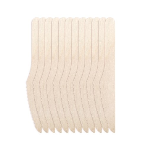 ECO WOODEN KNIVES 16.5CM 12PK