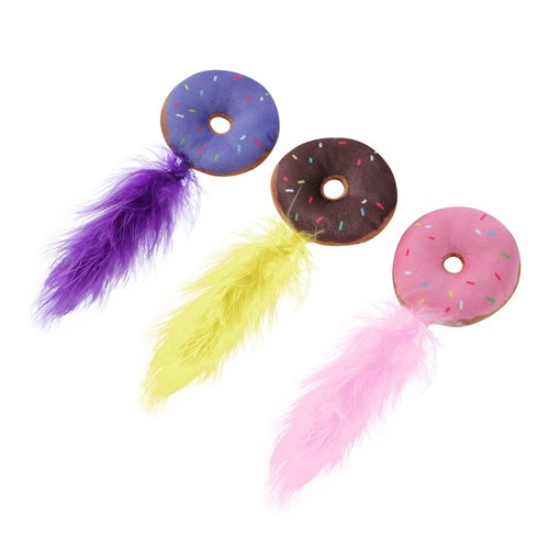 CARA CAT PLUSH DONUTS 3PK TOY