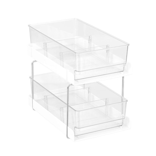 CRYSTAL 2 TIER DRAWER TRAYS