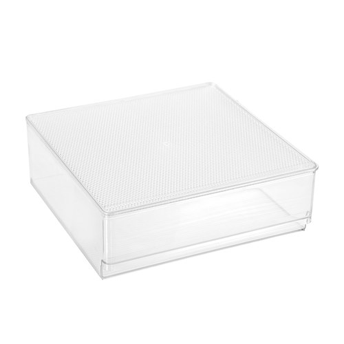 CRYSTAL FRIDGE TRAY W/LID