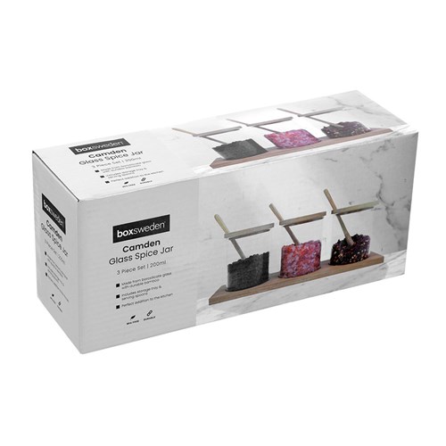 CAMDEN GLASS SPICE JAR 3PC SET