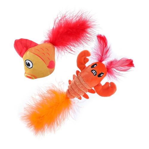 CARA CAT SEA LIFE CAT TOY 2PK