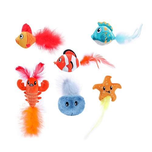 CARA CAT SEA LIFE CAT TOY 2PK
