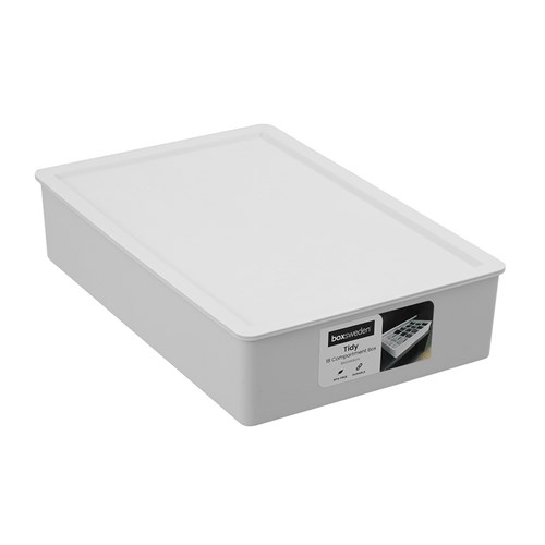 TIDY 18 COMPARTMENT BOX LIDDED