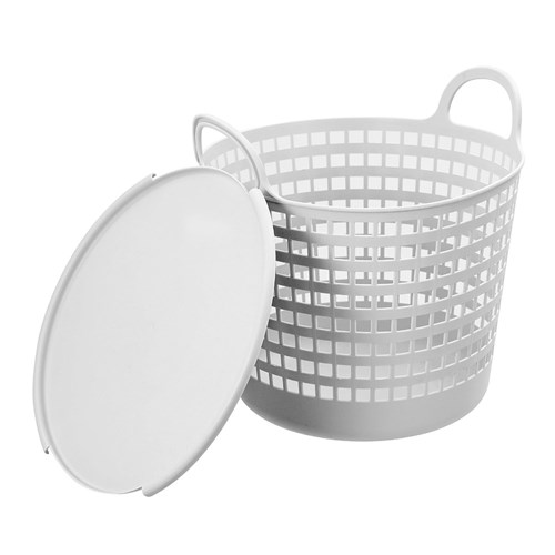 FLEXIBLE LAUNDRY BASKET LIDDED