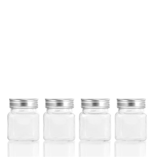 CAPRI GLASS SQUARE JAR 280ML