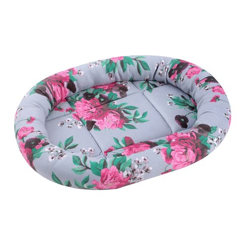 FLORAL CAT BED OVAL