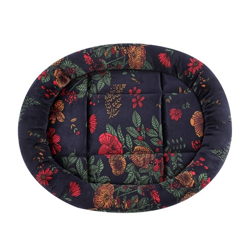 FLORAL CAT BED OVAL