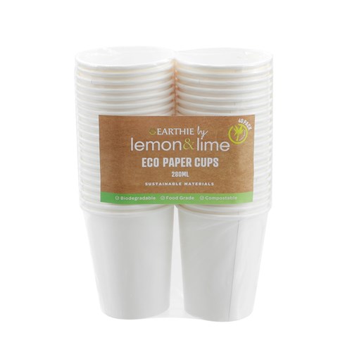 ECO PAPER CUPS 40PK 280ML