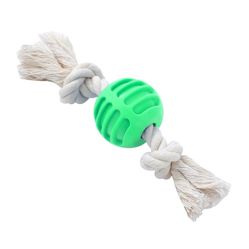 TPR BALL + ROPE PET TOY