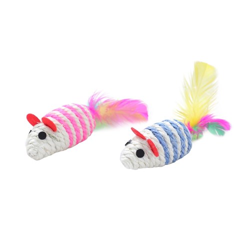 SISAL MOUSE CAT TOY