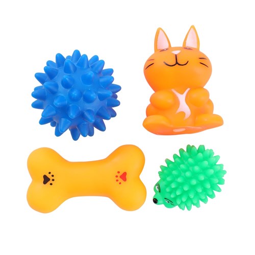 PUPPY VINYL PLAY SET 4PC
